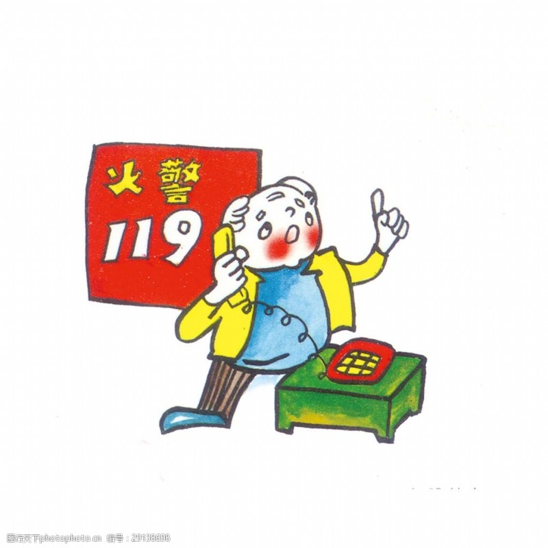119报警电话图片素材