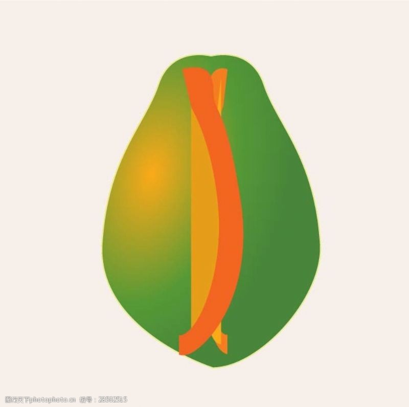 水果蔬菜图标美食卡通木瓜