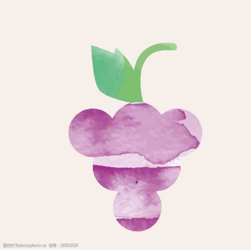 水果蔬菜图标美食卡通葡萄
