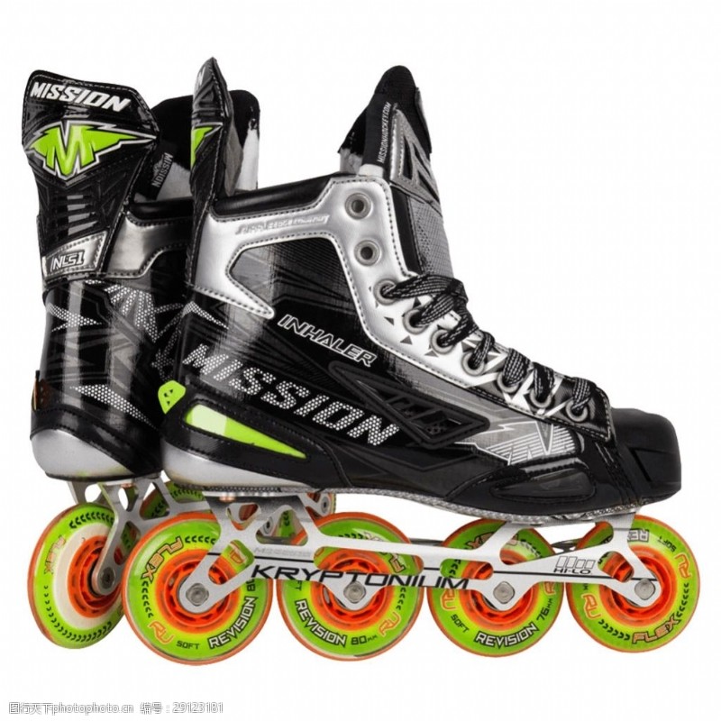 滑冰鞋彩色轮子黑色溜冰鞋免抠png透明素材