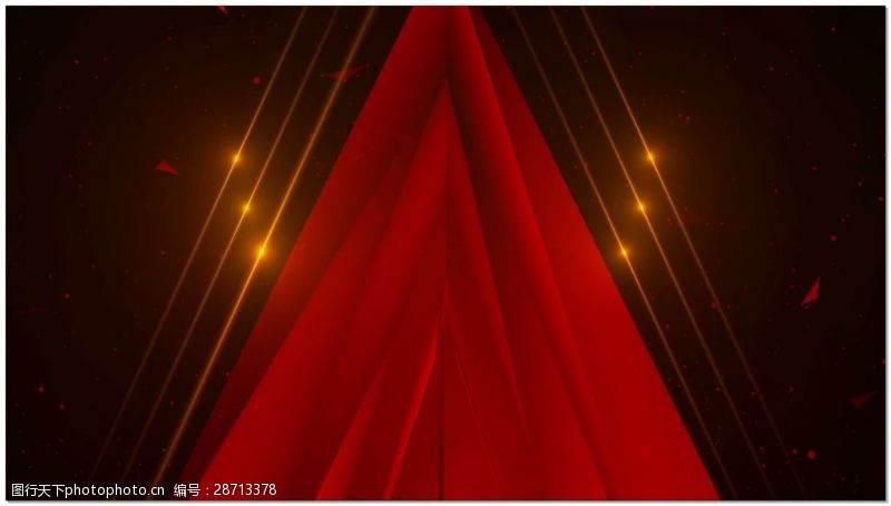 动态视频素材红色几何三角视频素材