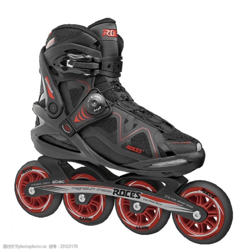 滑冰鞋灰色四轮溜冰鞋免抠png透明素材