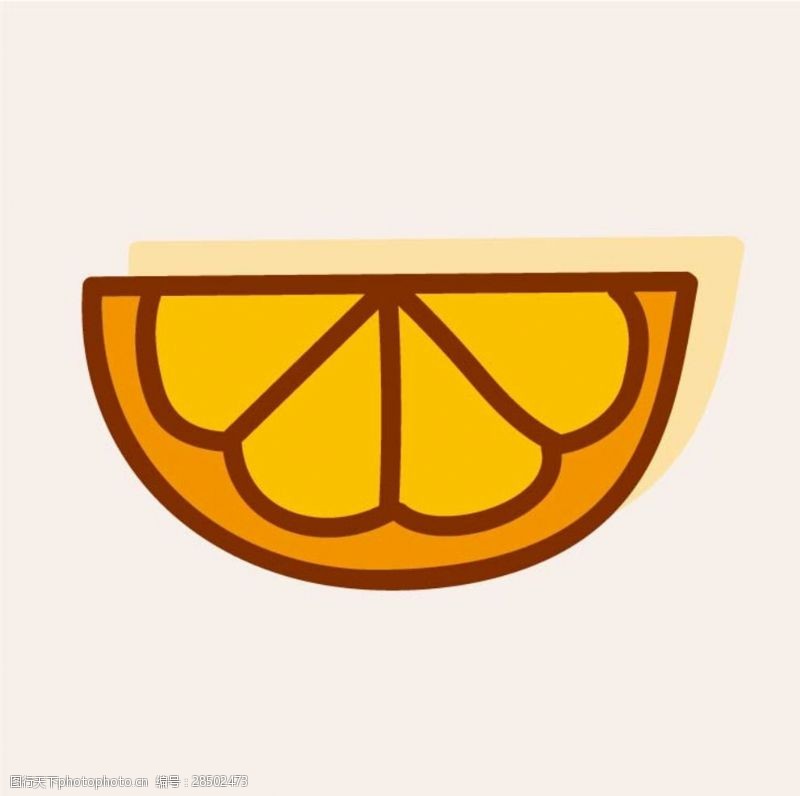 水果蔬菜图标美食卡通橙子