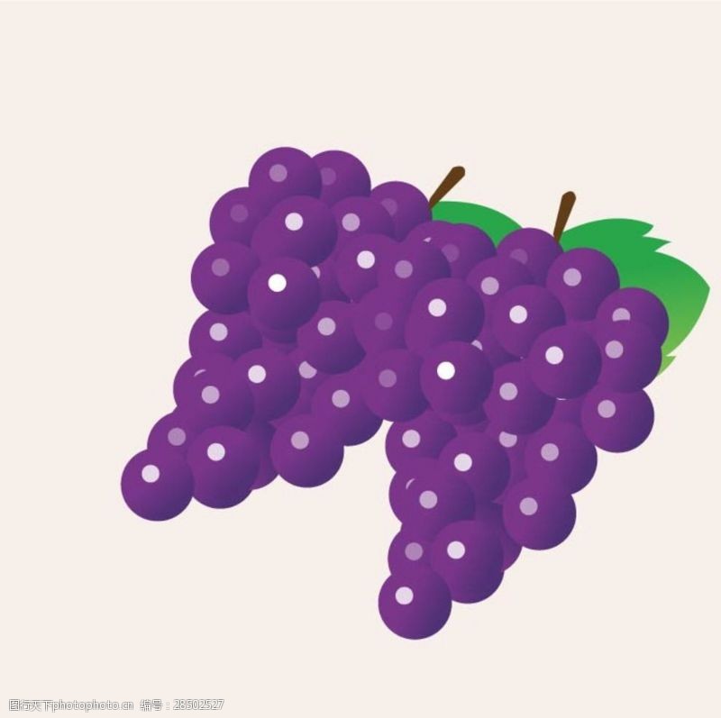 水果蔬菜图标美食卡通葡萄