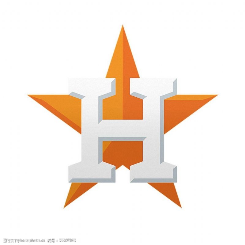俱乐部休斯敦太空人橙色五角星标志png透明素材