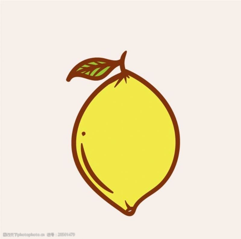 水果蔬菜图标美食卡通柠檬