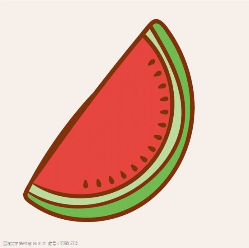 水果蔬菜图标美食卡通西瓜