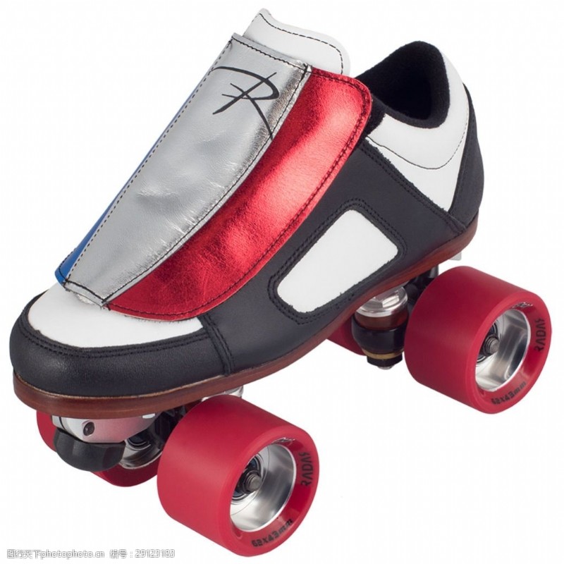 滑冰鞋漂亮红色黑色搭配溜冰鞋免抠png透明素材