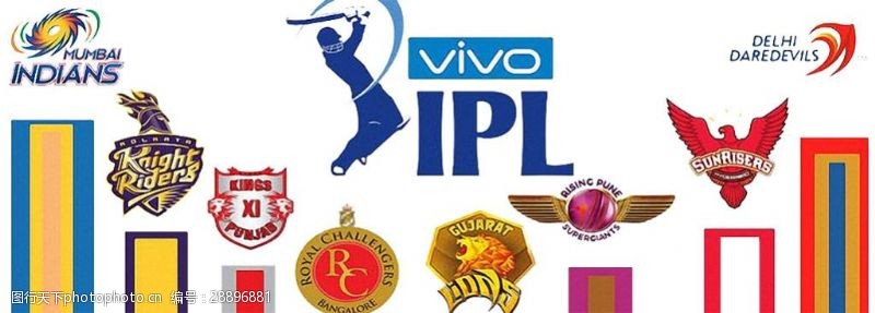 印度板球联赛俱乐部队标免抠png透明素材