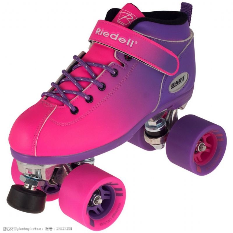 滑冰鞋紫色渐变溜冰鞋免抠png透明素材