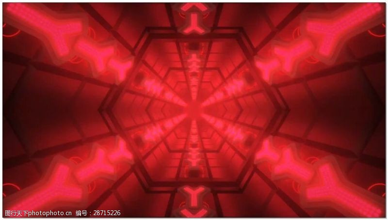 动态视频素材红色知网隧道素材