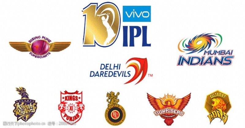 印度板球联赛各个俱乐部队标