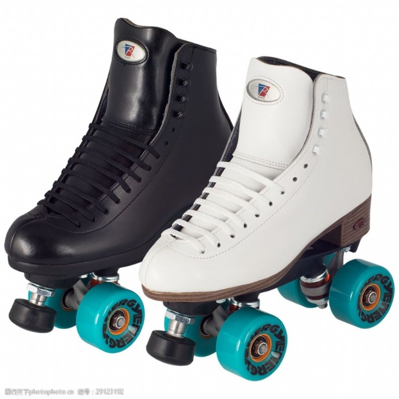 滑冰鞋黑白两色溜冰鞋免抠png透明素材