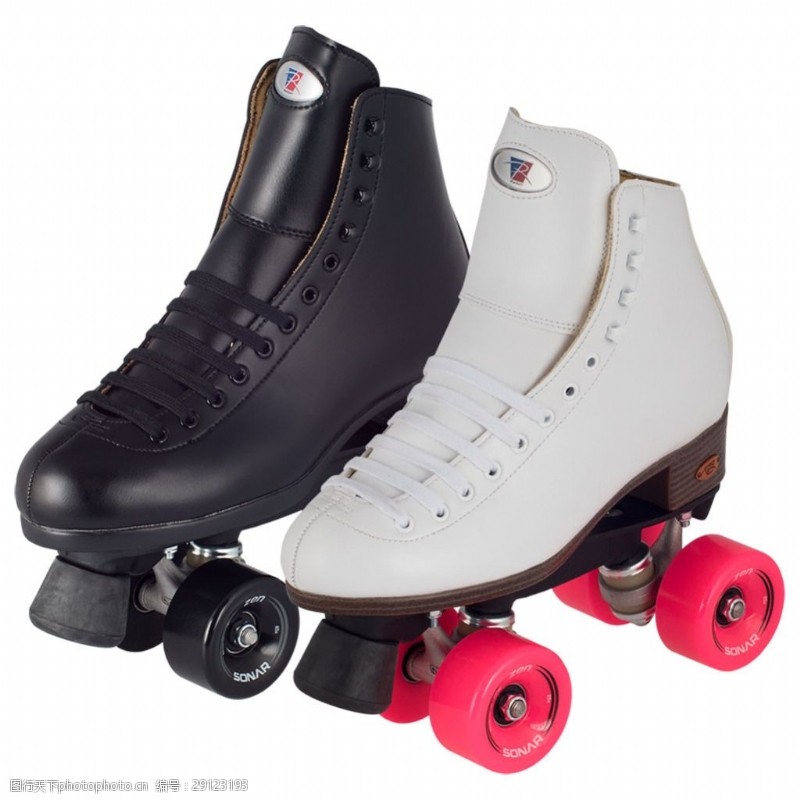 滑冰鞋黑白溜冰鞋免抠png透明素材