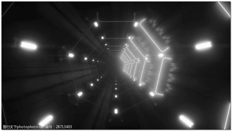 动态视频素材隧道灯光视频素材