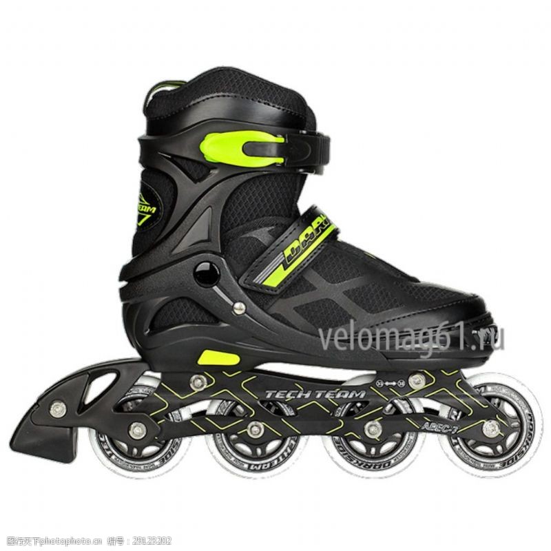 滑冰鞋黑色溜冰鞋侧面图免抠png透明素材