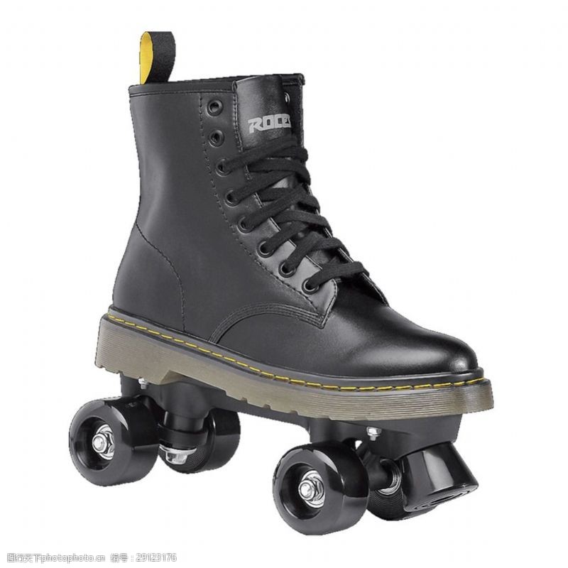 滑冰鞋黑色真皮溜冰鞋免抠png透明素材
