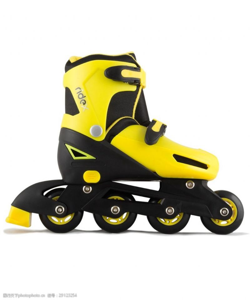滑冰鞋黄黑两色溜冰鞋免抠png透明素材