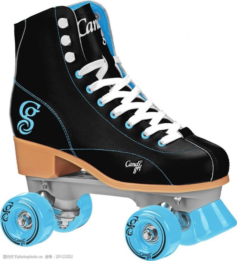 滑冰鞋黑色漂亮溜冰鞋免抠png透明素材