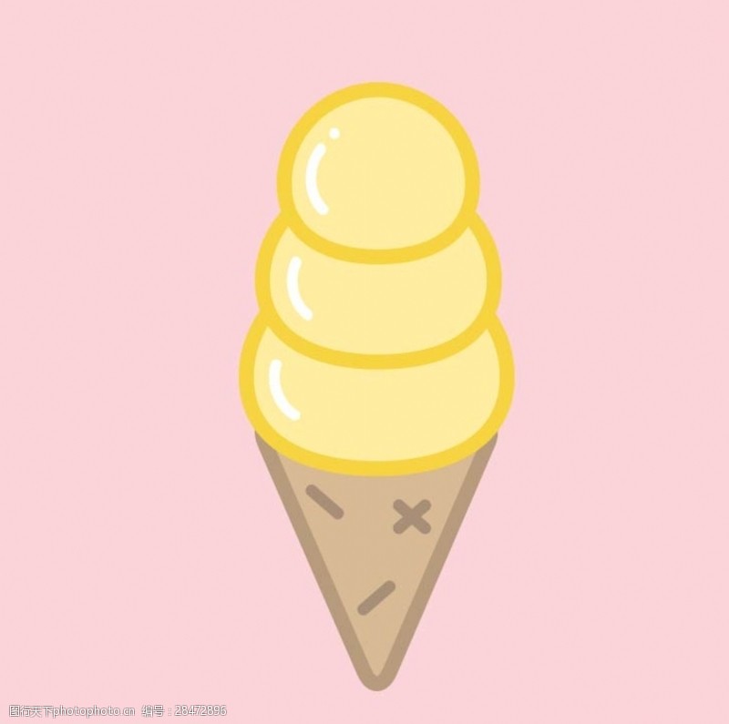 甜筒卡通冰淇淋