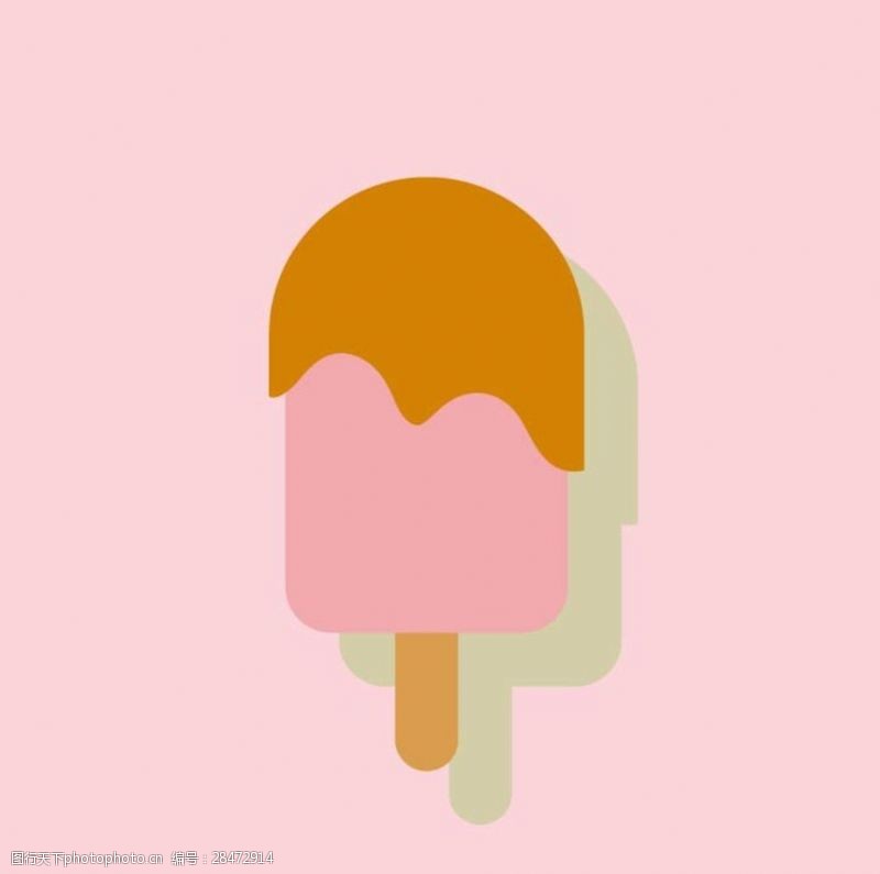 甜筒卡通冰淇淋