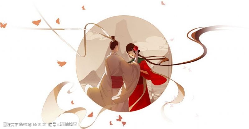化蝶图 梁祝化蝶图片免费下载_梁祝化蝶素材_梁祝化蝶模板-图行天下素材网