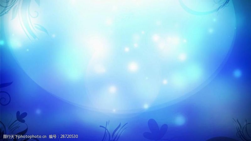 动态视频素材梦幻唯美蓝色花朵视频素材