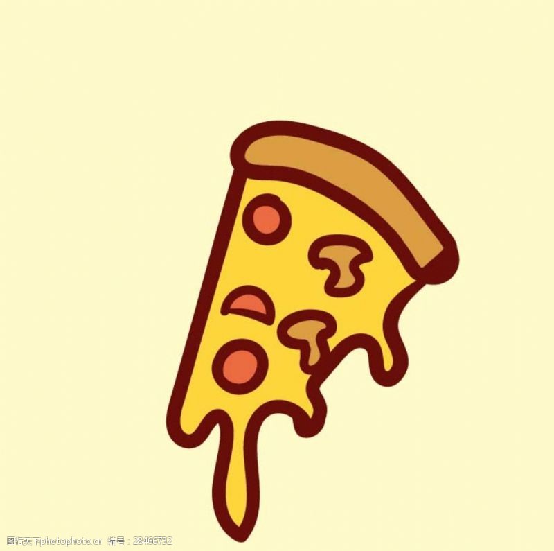 西餐披萨卡通披萨
