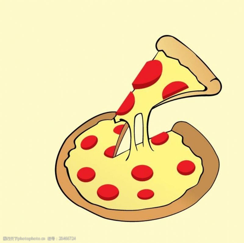 西餐披萨卡通披萨