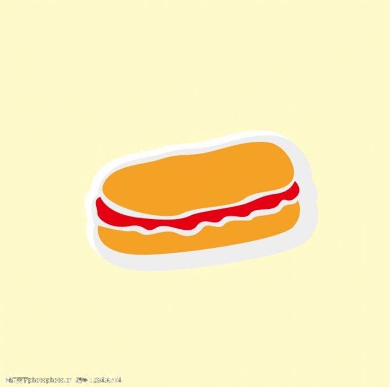 三明治卡通热狗