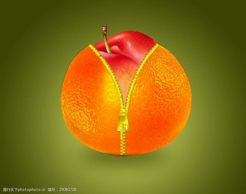 橙子包裹李子
