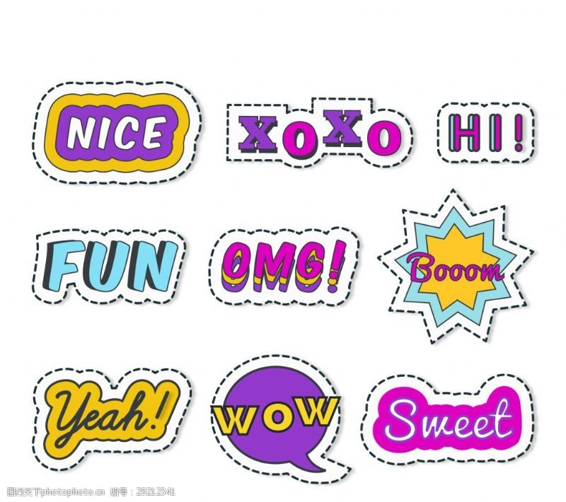 卡通贴纸素材图片免费下载 卡通贴纸素材素材 卡通贴纸素材模板 图行天下素材网