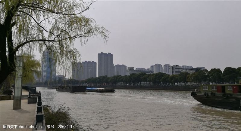 河南京杭大运河无锡段沿岸风景