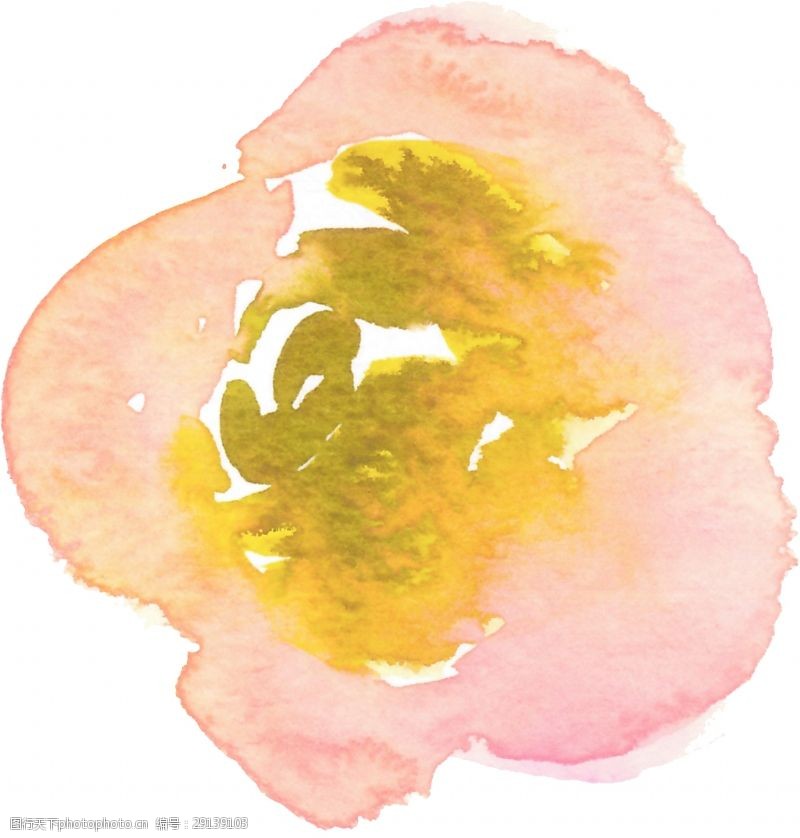抠图专用水墨艺术花卉透明素材