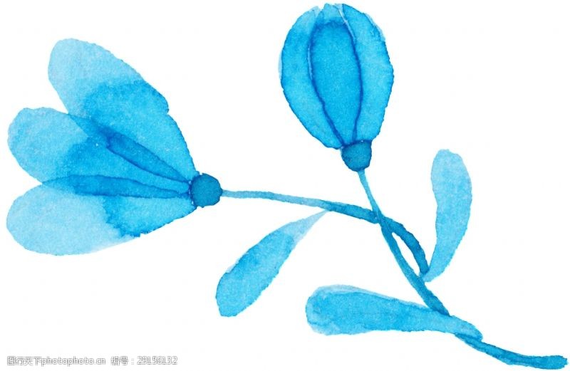 抠图专用淡色系花卉卡通透明素材