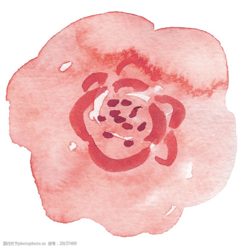 花束装饰粉色花丛卡通透明素材