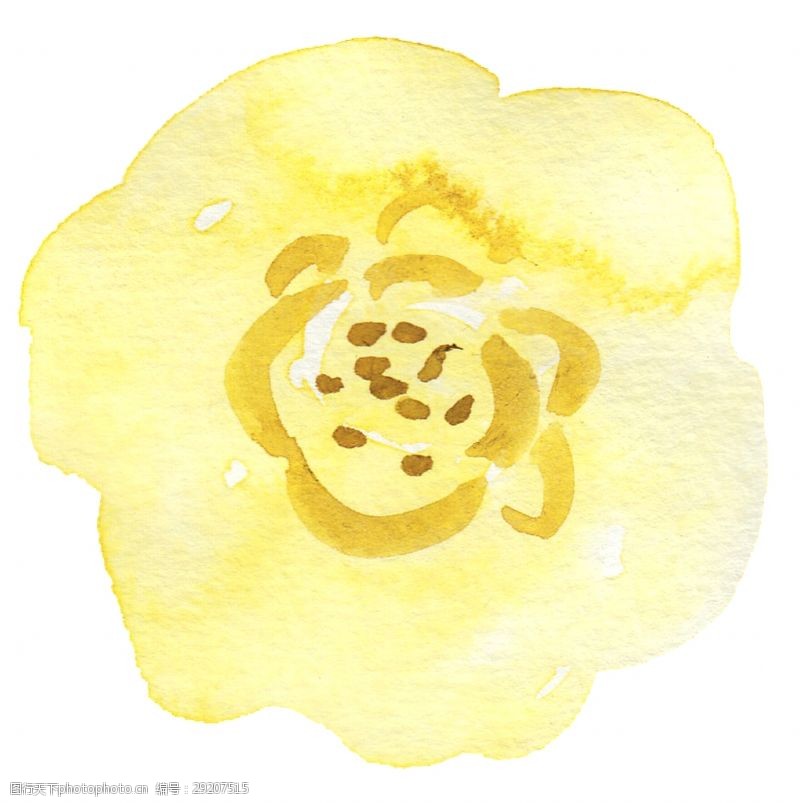 黄色花蕊喷发花蕊卡通透明素材