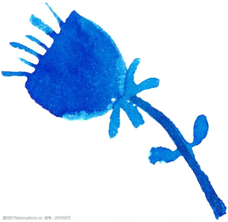 花束装饰水蓝花束卡通透明素材