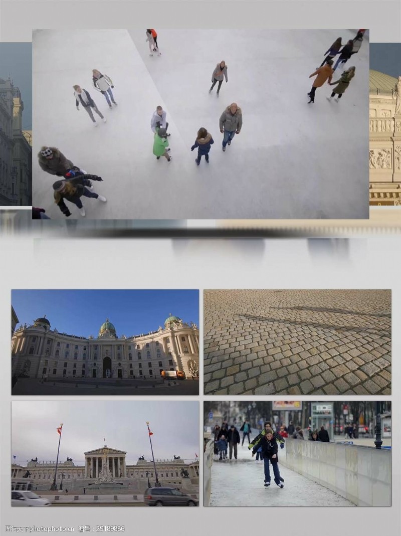 奥地利4K超清维也纳人物景观实拍视频
