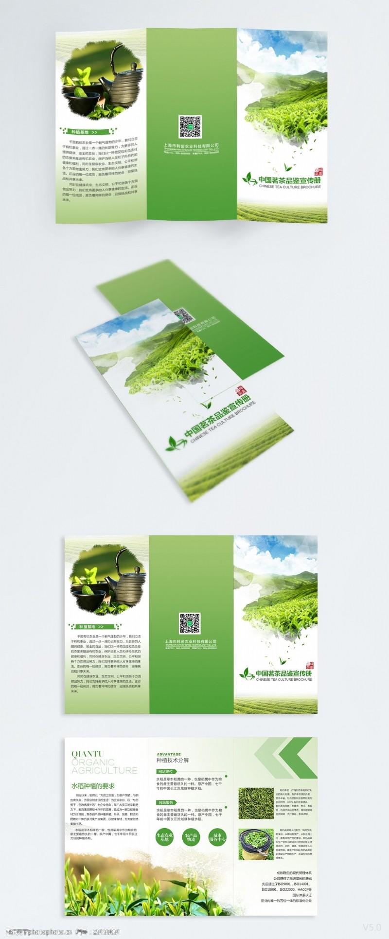 商业画册封面农产品农业茶叶高端三折页宣传手册