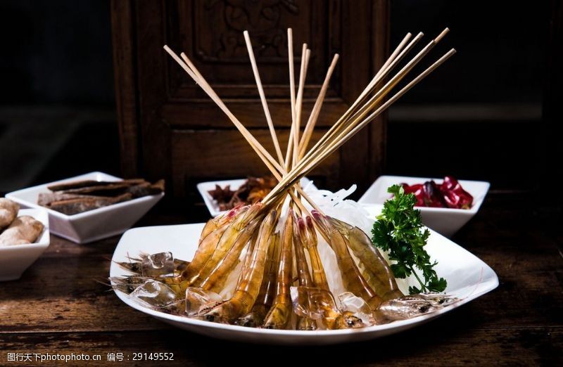 竹节菜对虾