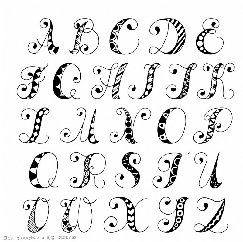 艺术字模板下载字母设计