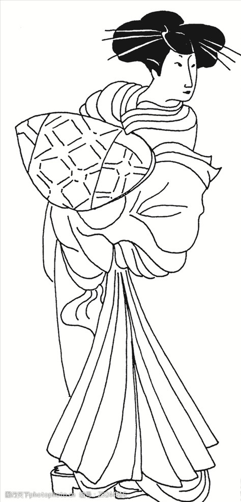 古典龙凤图案日式纹样