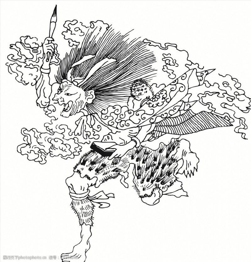古典龙凤图案日式纹样