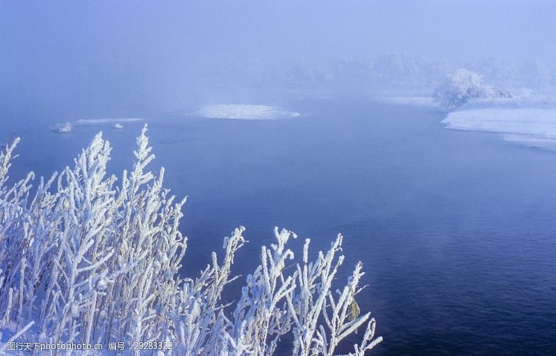 多娇江山冬日里的大河风景