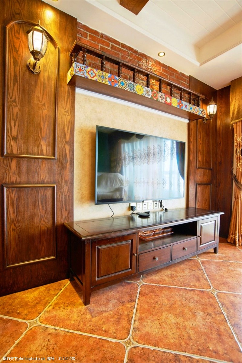 柜子简约客厅木质电视柜装修效果图