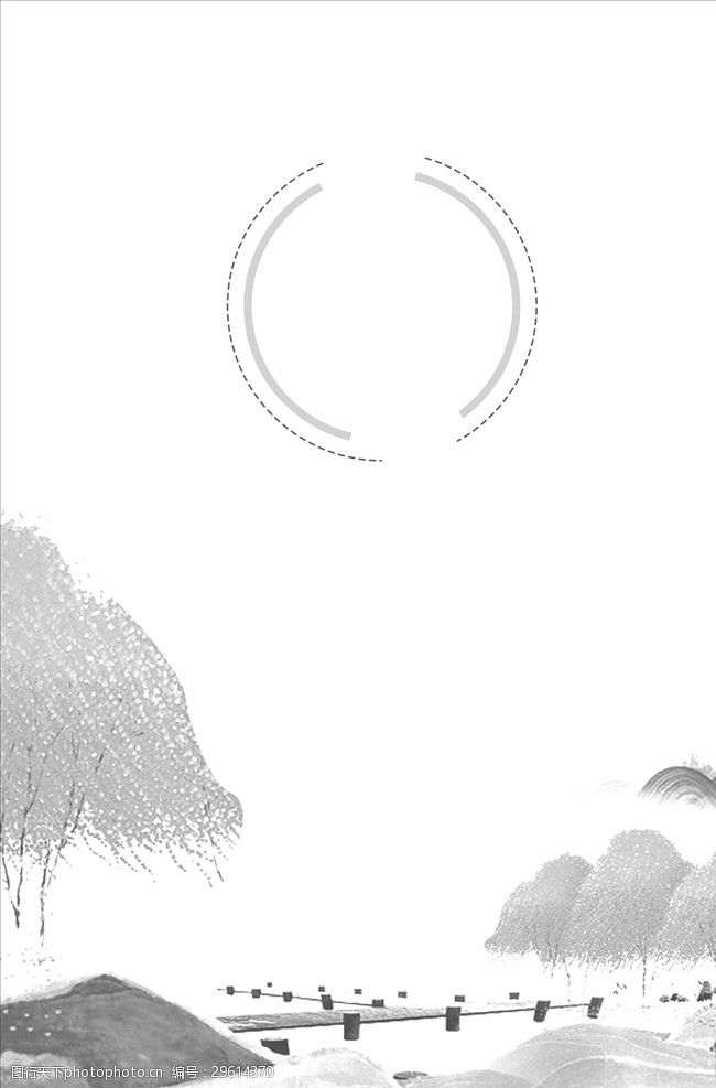 梅花手绘中国风背景