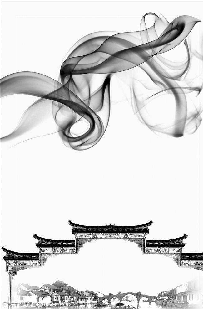 梅花手绘中国风背景