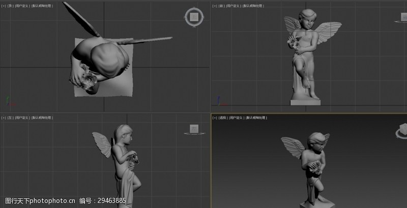 3d打印模型3D模型现代雕塑天使