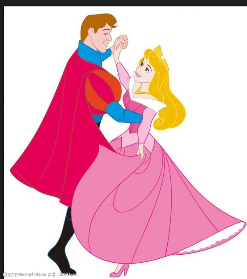 长发公主卡通王子与公主